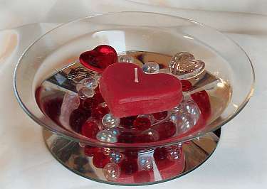 Red Valentine centerpiece kit
